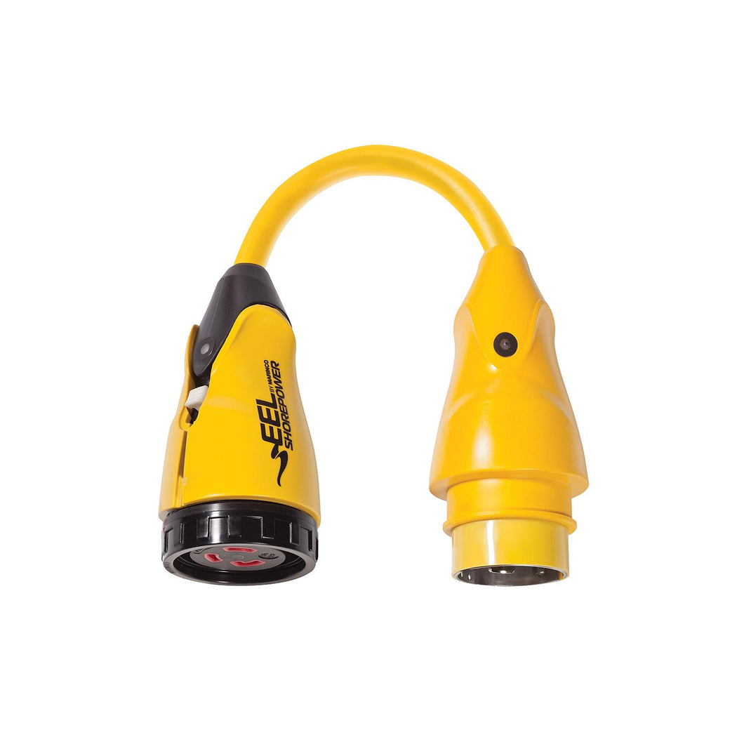 Marinco P503-30 EEL Pigtail Adapter Dock Side Male 50A 125V Locking to Boat Side Female 30A 125V Locking With Sealing Collar System Default Title -Modern Boat Sales & Service