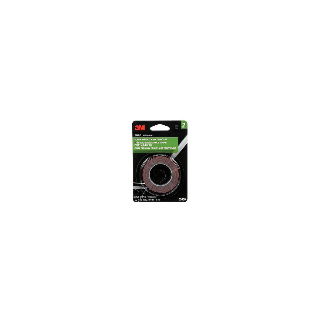 3M 03609 Super Strength Molding Tape, 1/2