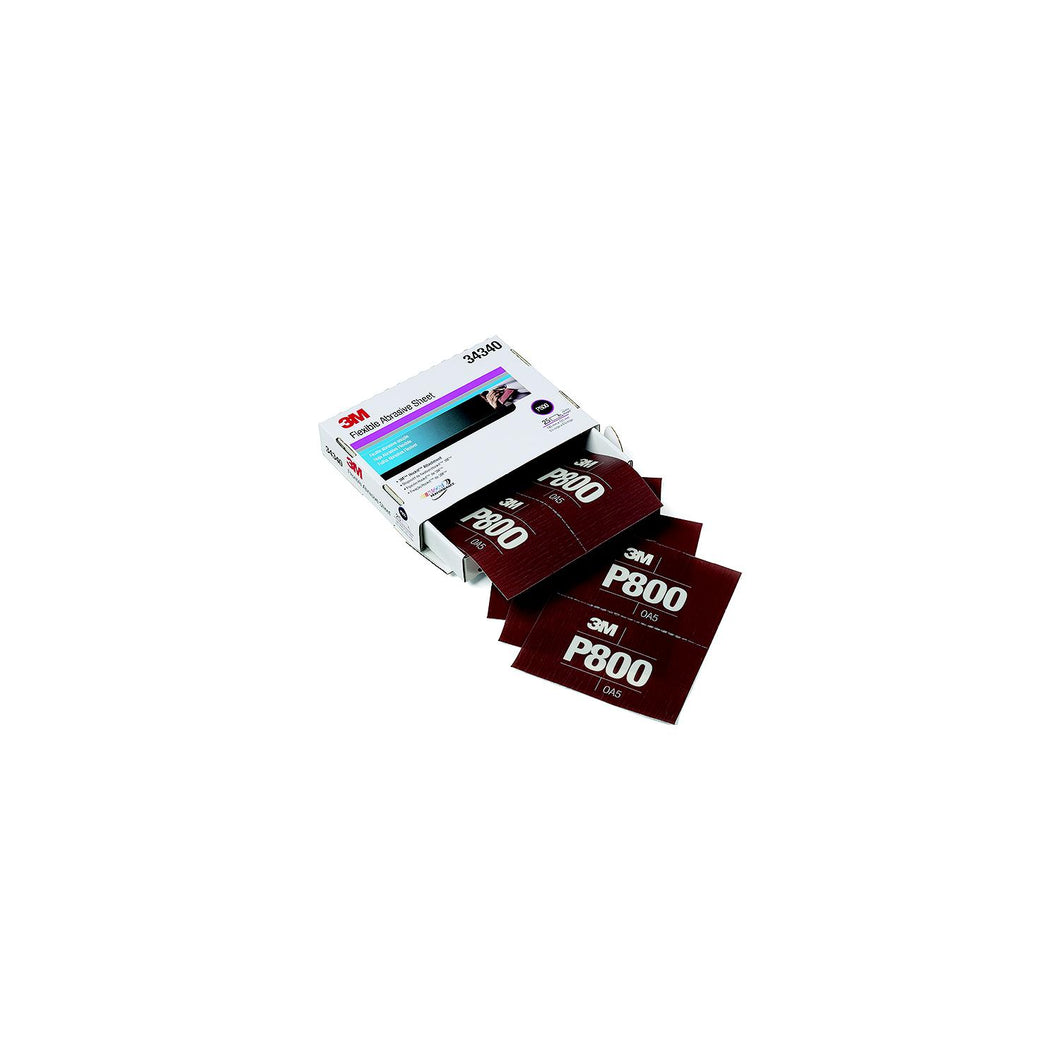 3M Hookitâ„¢ Flexible Abrasive Hand Sheet, P800, 25/pk -Modern Boat Sales & Service
