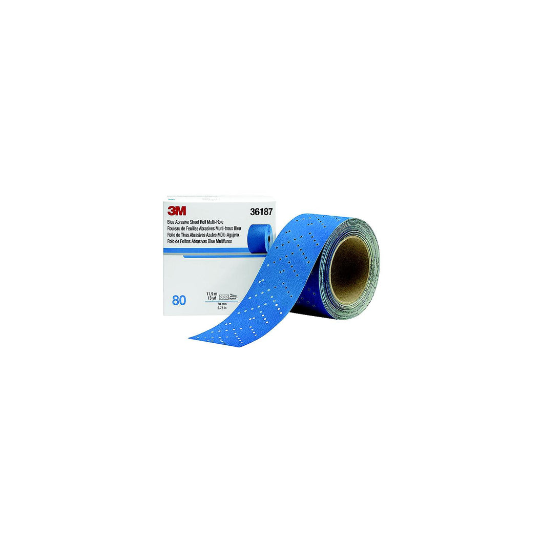 3M Blue Abrasive Hookit Sheet Roll, 2-3/4