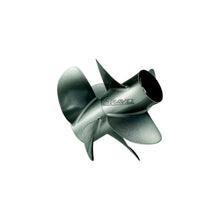 8M0123404 Bravo Three 15.9" diameter X 21" pitch, 4-Blade Stainless Steel Propeller, Left Hand Rotation, Matte Finish -Modern Boat Sales & Service
