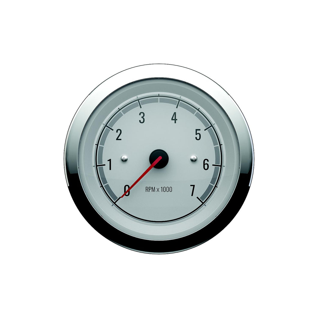 Quicksilver 8M6020074 Tachometer (7,000rpm), White/Chrome Default Title -Modern Boat Sales & Service