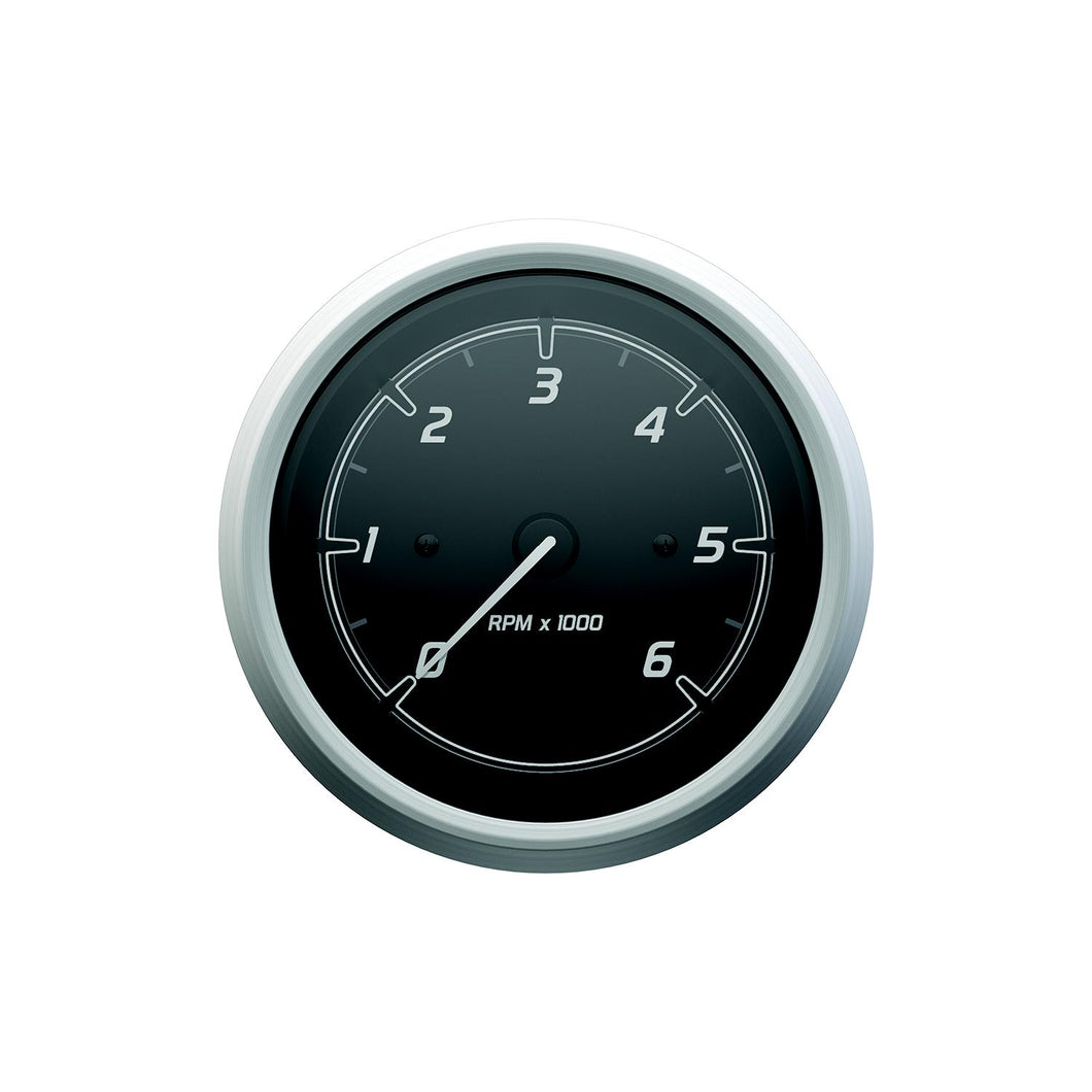 Quicksilver 8M6020109 Tachometer (6,000rpm), Black/Brushed Stainless Default Title -Modern Boat Sales & Service