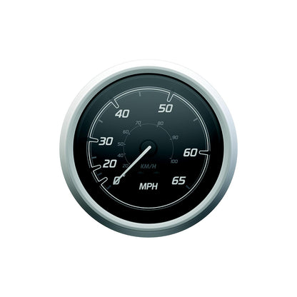 Quicksilver 8M6020112 Speedometer (45mph), Black/Brushed Stainless Default Title -Modern Boat Sales & Service