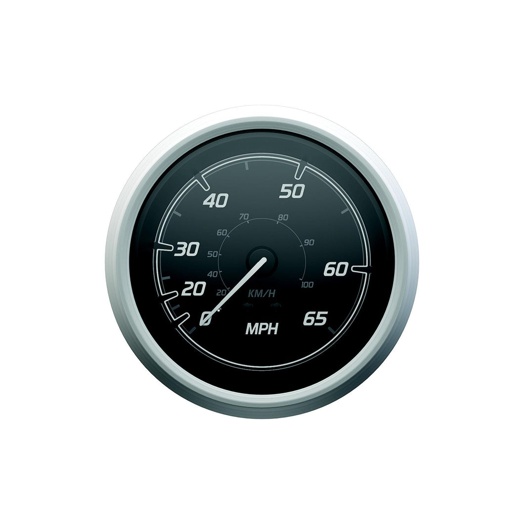Quicksilver 8M6020112 Speedometer (45mph), Black/Brushed Stainless Default Title -Modern Boat Sales & Service