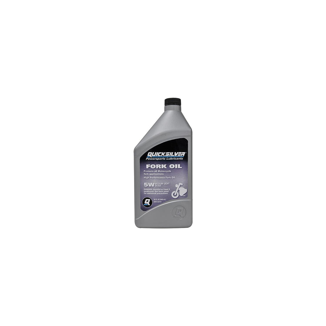 Quicksilver High Performance Fork Oil, 5W, Qt., 6/case -Modern Boat Sales & Service