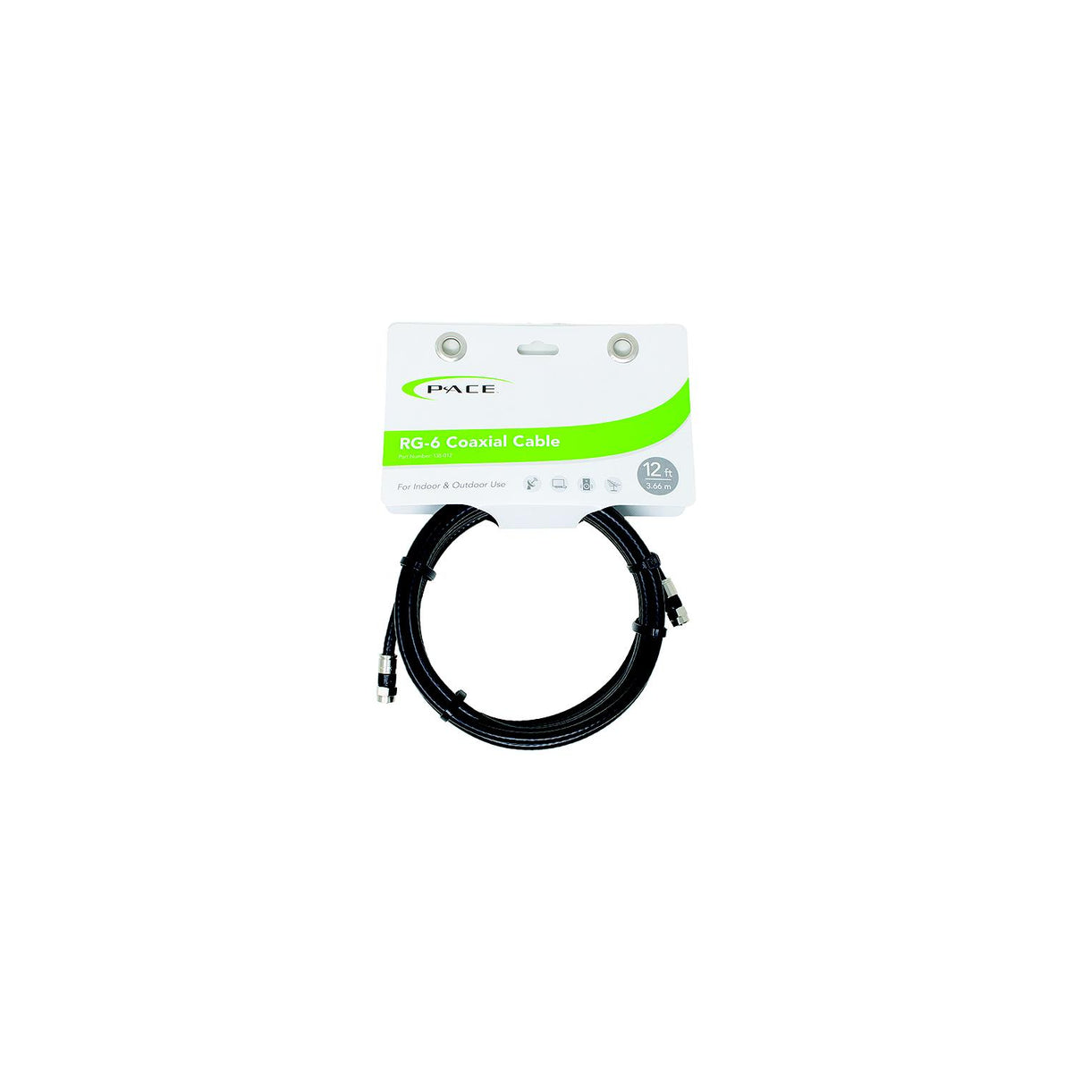 Pace 138012 RG-6 Coaxial Cable, 12' -Modern Boat Sales & Service