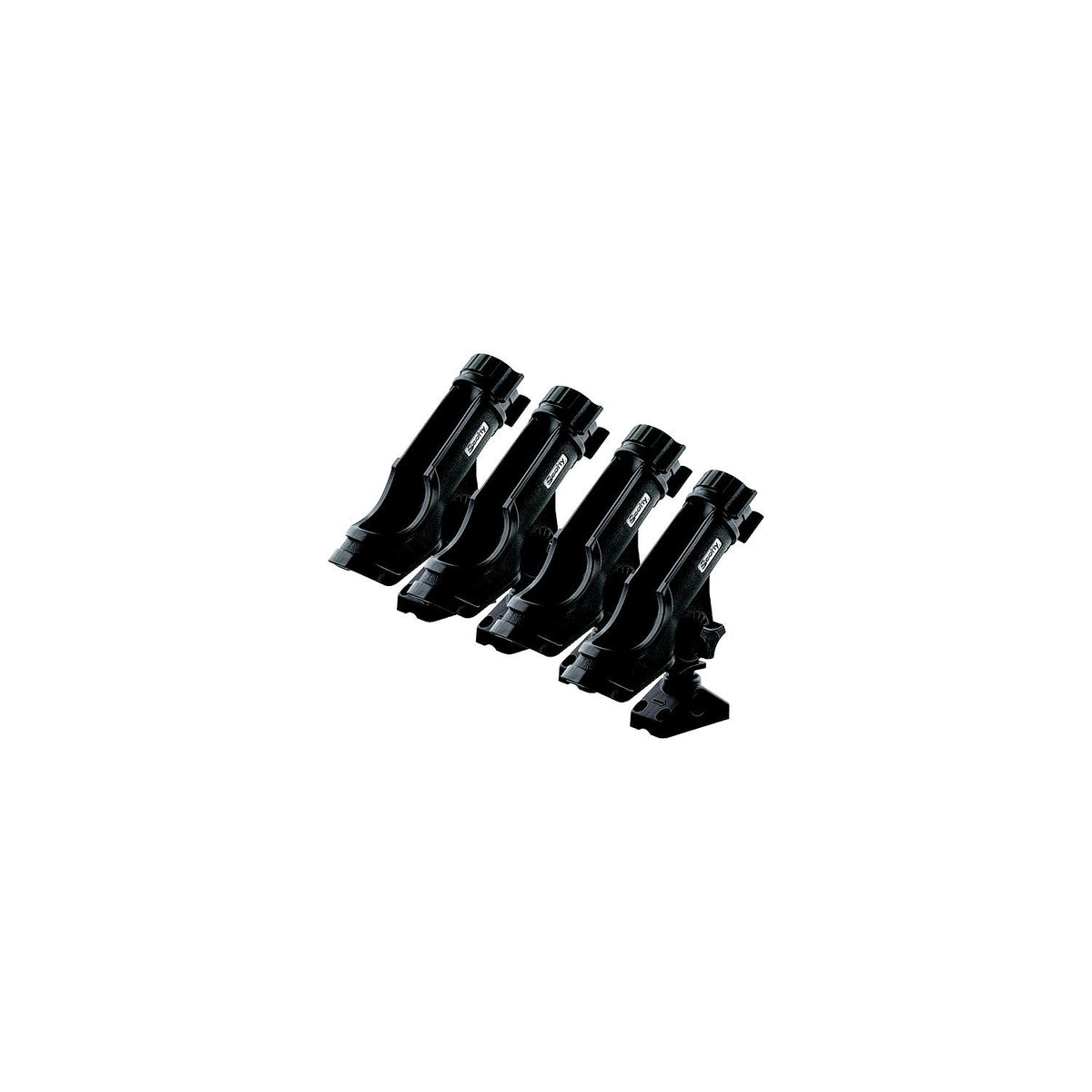 Scotty 230BKQUAD Powerlock Rod Holder w/#241 Side/Deck Mount, Black, 4 pack -Modern Boat Sales & Service