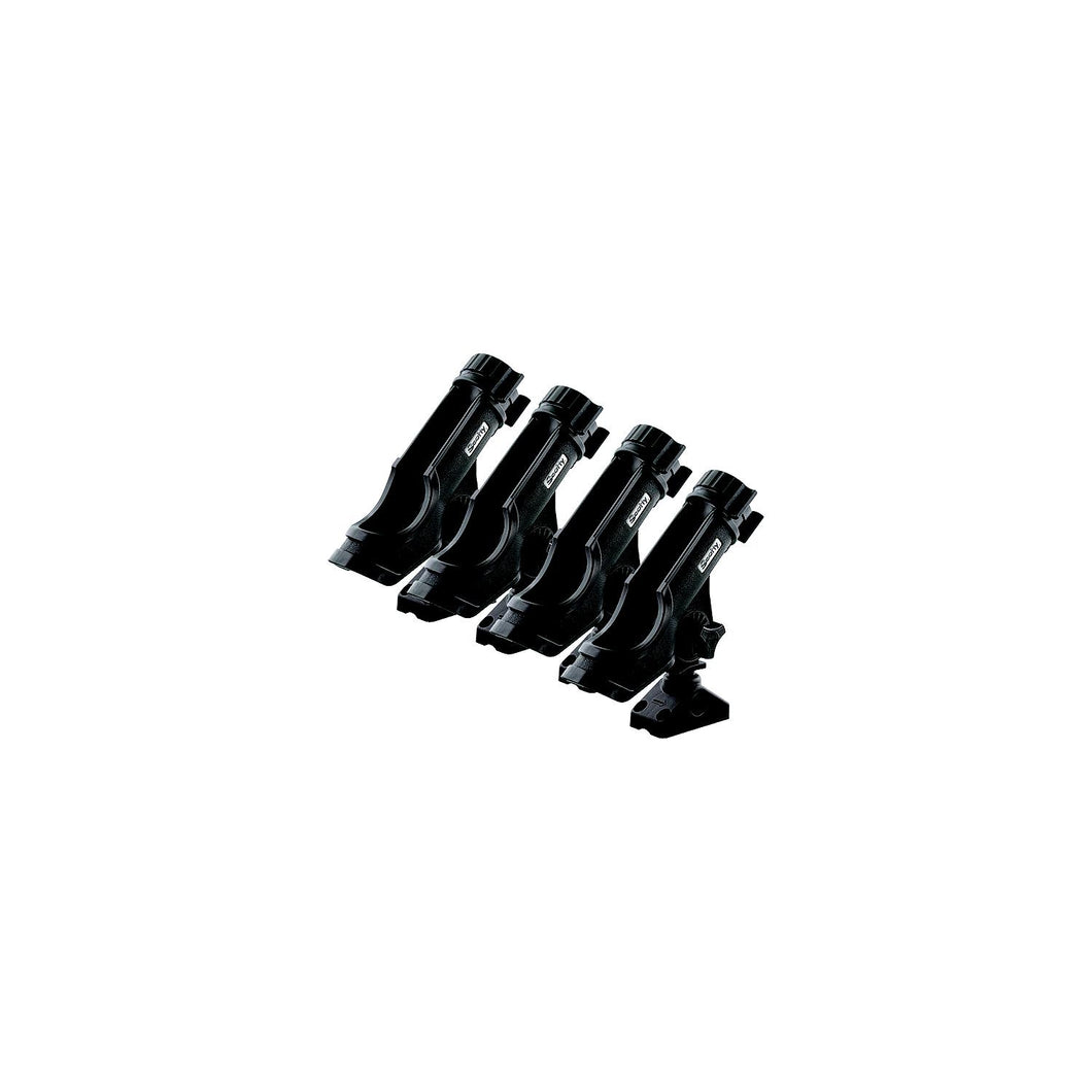Scotty 230BKQUAD Powerlock Rod Holder w/#241 Side/Deck Mount, Black, 4 pack -Modern Boat Sales & Service
