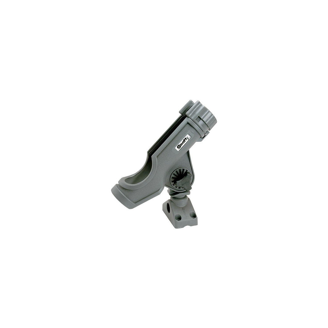 Scotty 230GR Powerlock Rod Holder w/#241 Side/Deck Mount, Gray -Modern Boat Sales & Service