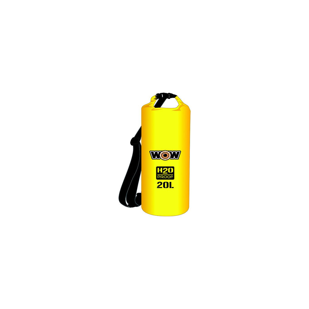 WOW H2O Proof Drybag w/Shoulder Strap, 20L Yellow -Modern Boat Sales & Service
