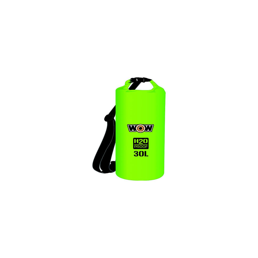 WOW H2O Proof Drybag w/Shoulder Strap, 30L Green -Modern Boat Sales & Service