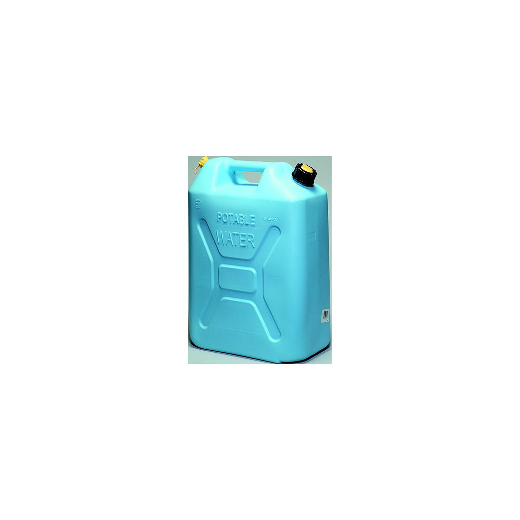 Scepter 004933 Manual Vent Military Style Water Jerry Can w/CRC, 5.3 Gal./20L, Light Blue -Modern Boat Sales & Service