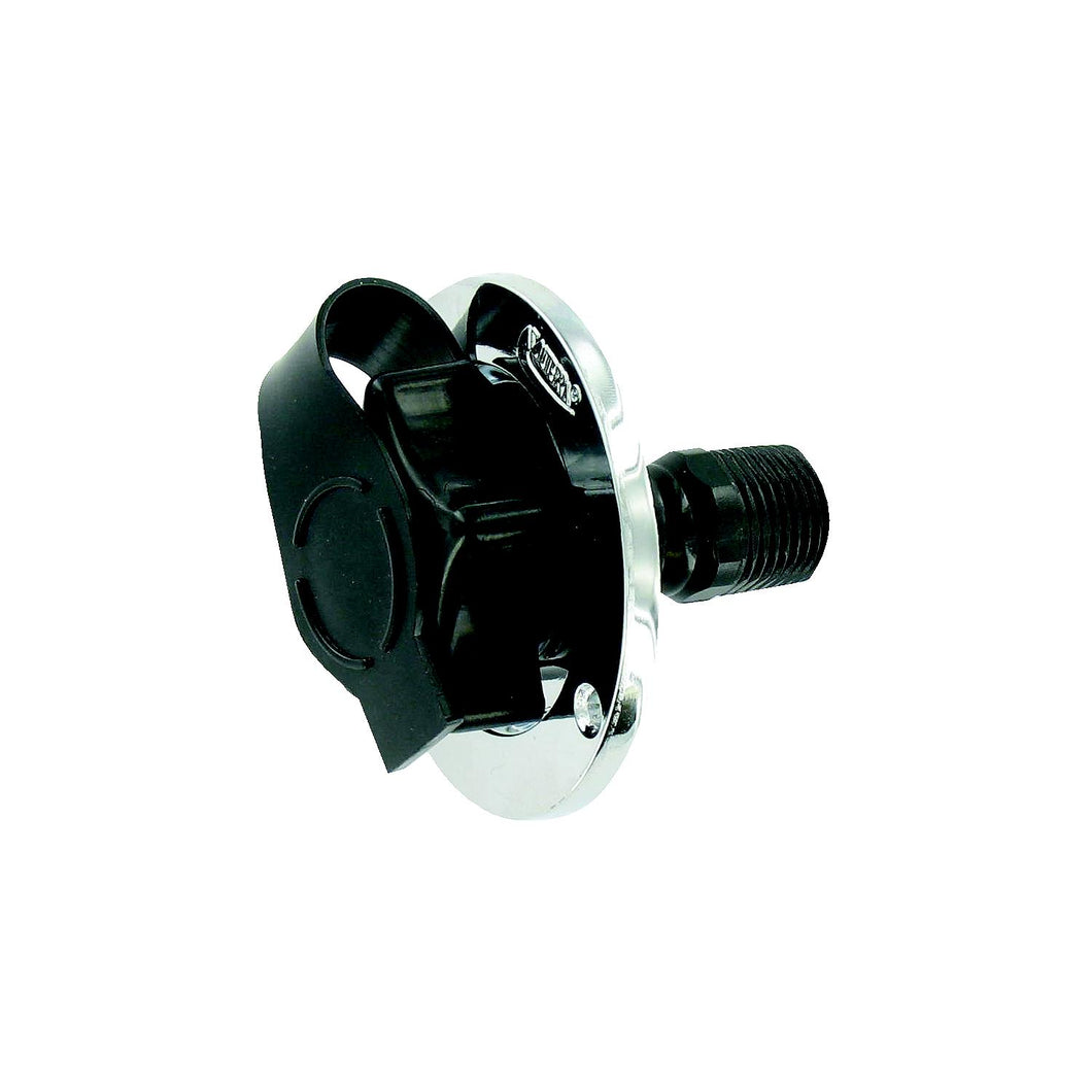 Valterra A01-0165VP Black Flush Mount Die Cast Flange Plastic Check Valve RV Water Inlet | Includes Screws, Putty Tape & Teflon Tape -Modern Boat Sales & Service