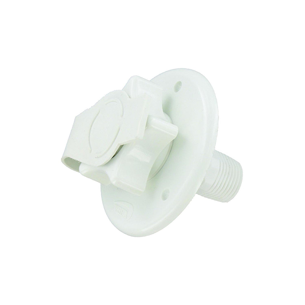 Valterra Flush Mount Water Inlet, White Plastic -Modern Boat Sales & Service