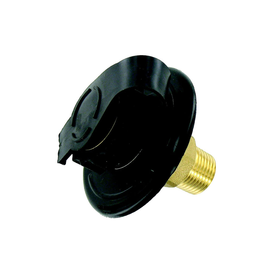 Valterra Flush Mount MPT Plastic Flange Brass Check Valve RV Water Inlet | Includes Screws, Putty Tape & Teflon Tape -Modern Boat Sales & Service