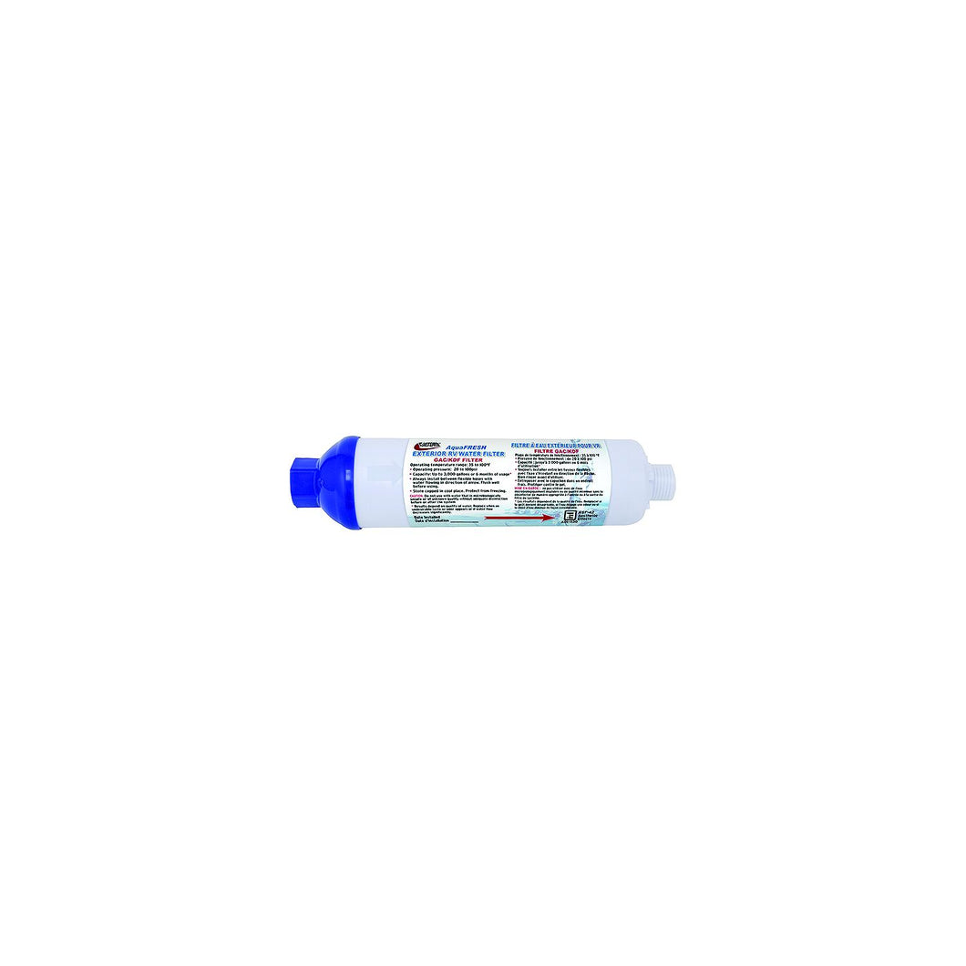 Valterra A011132VP AquaFresh Replacement Exterior RV Water Filter w/Hose Connections, 2/pk -Modern Boat Sales & Service