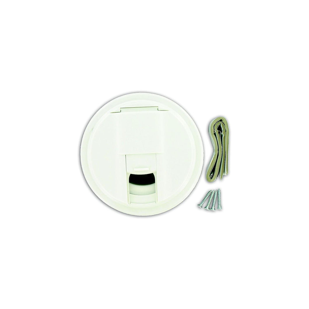Valterra Cable Hatch, Universal Round, White -Modern Boat Sales & Service