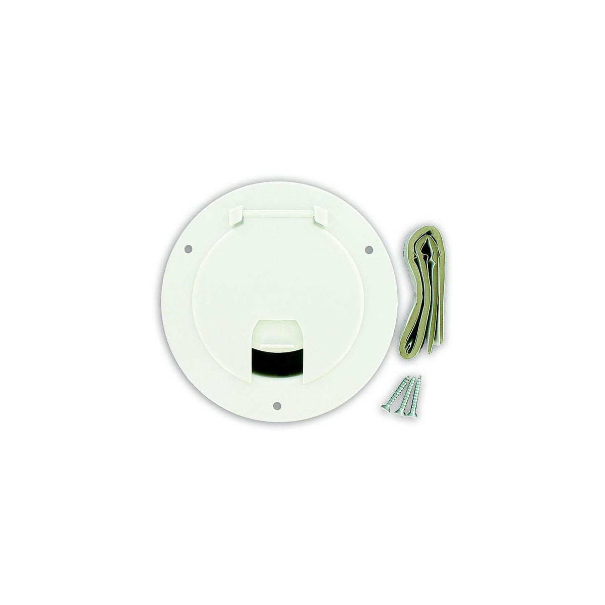 Valterra Cable Hatch, Large Round, White -Modern Boat Sales & Service