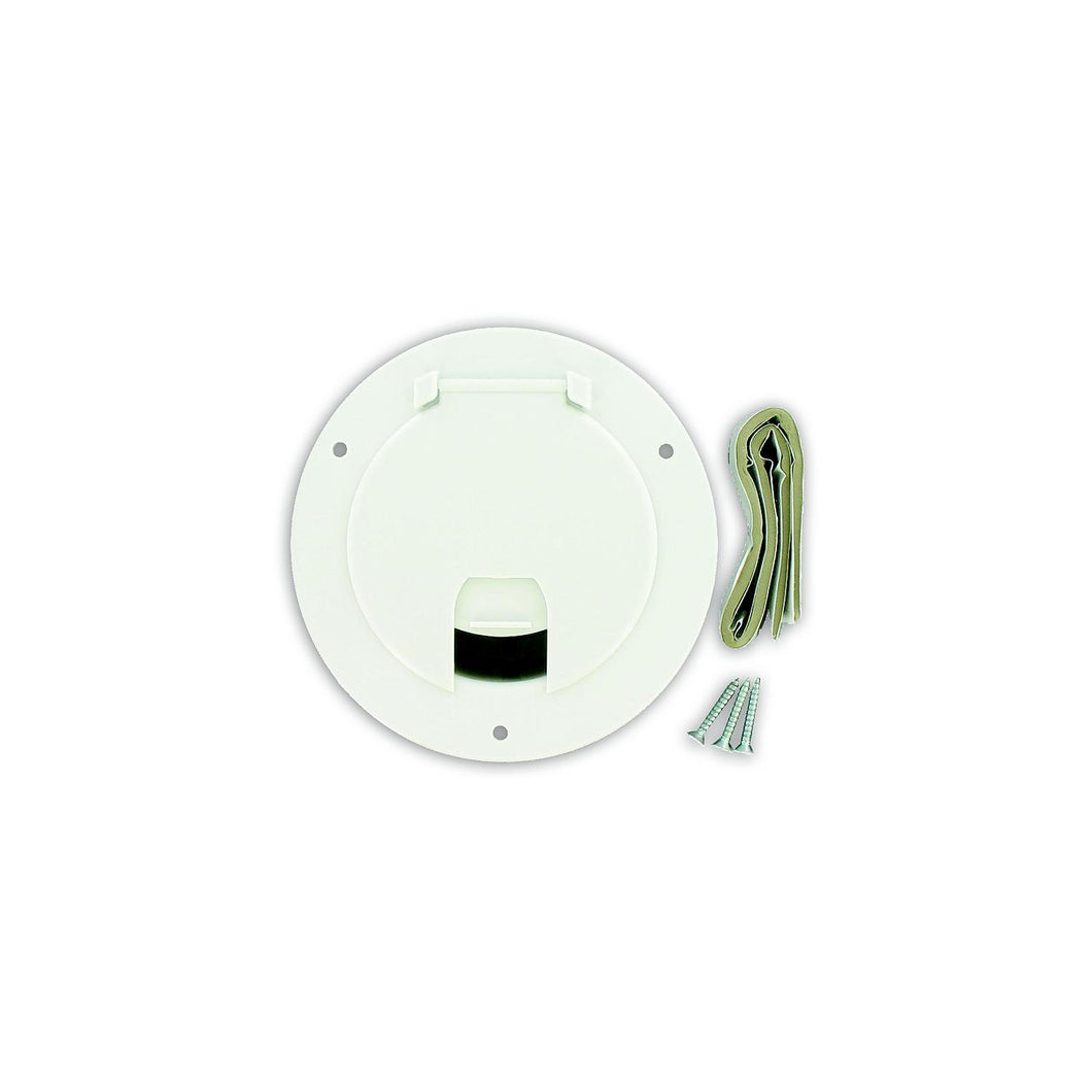 Valterra Cable Hatch, Large Round, White -Modern Boat Sales & Service