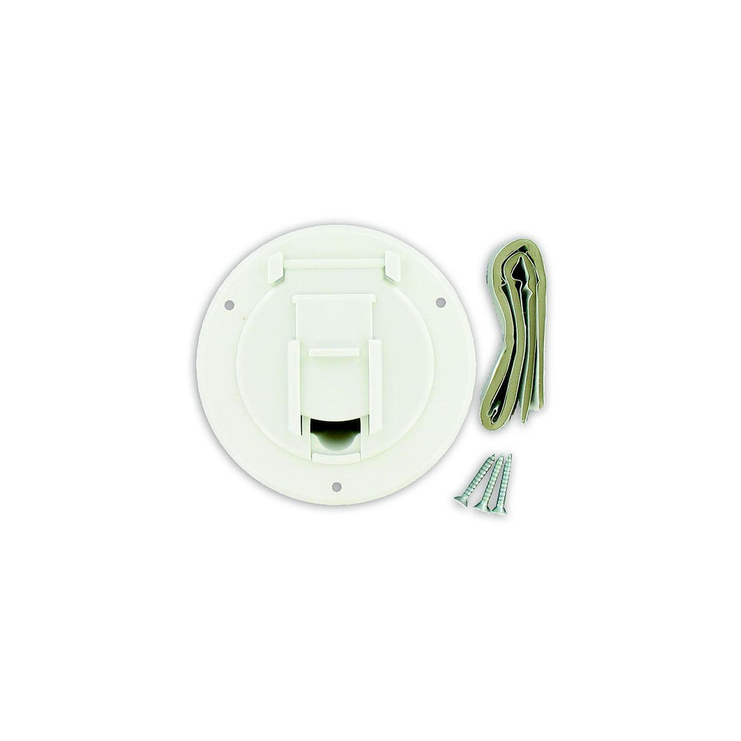Valterra Cable Hatch, Small Round, White -Modern Boat Sales & Service