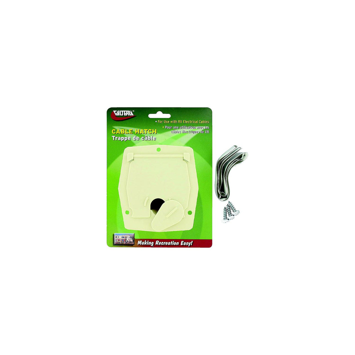 Valterra Cable Hatch, Small Square, Colonial White -Modern Boat Sales & Service