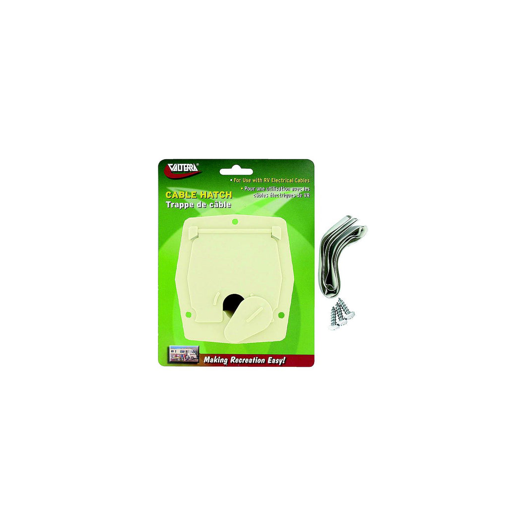 Valterra Cable Hatch, Small Square, Colonial White -Modern Boat Sales & Service