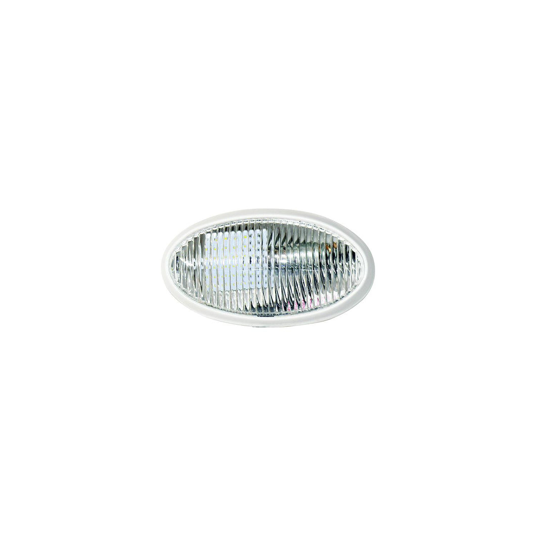 Valterra DG71258VP Oval Porch Light w/o Switch, White w/Clear Lens -Modern Boat Sales & Service
