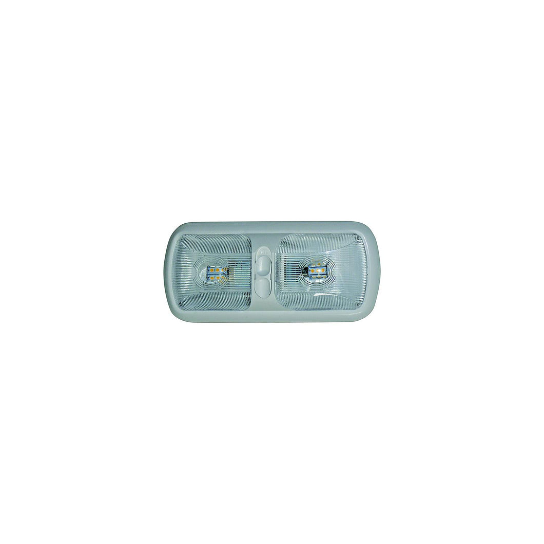 Valterra DG71251VP Incandescent Eurostyle Double Dome Light -Modern Boat Sales & Service