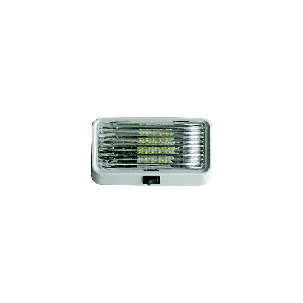 Valterra DG71253VP Incandescent Surface Mount Porchlight w/Switch, Rectangular, White w/Clear Lens -Modern Boat Sales & Service