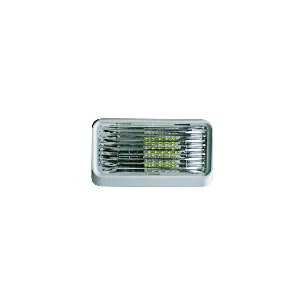 Valterra DG71254VP Incandescent Surface Mount Porchlight w/o Switch, Rectangular, White w/Clear Lens -Modern Boat Sales & Service