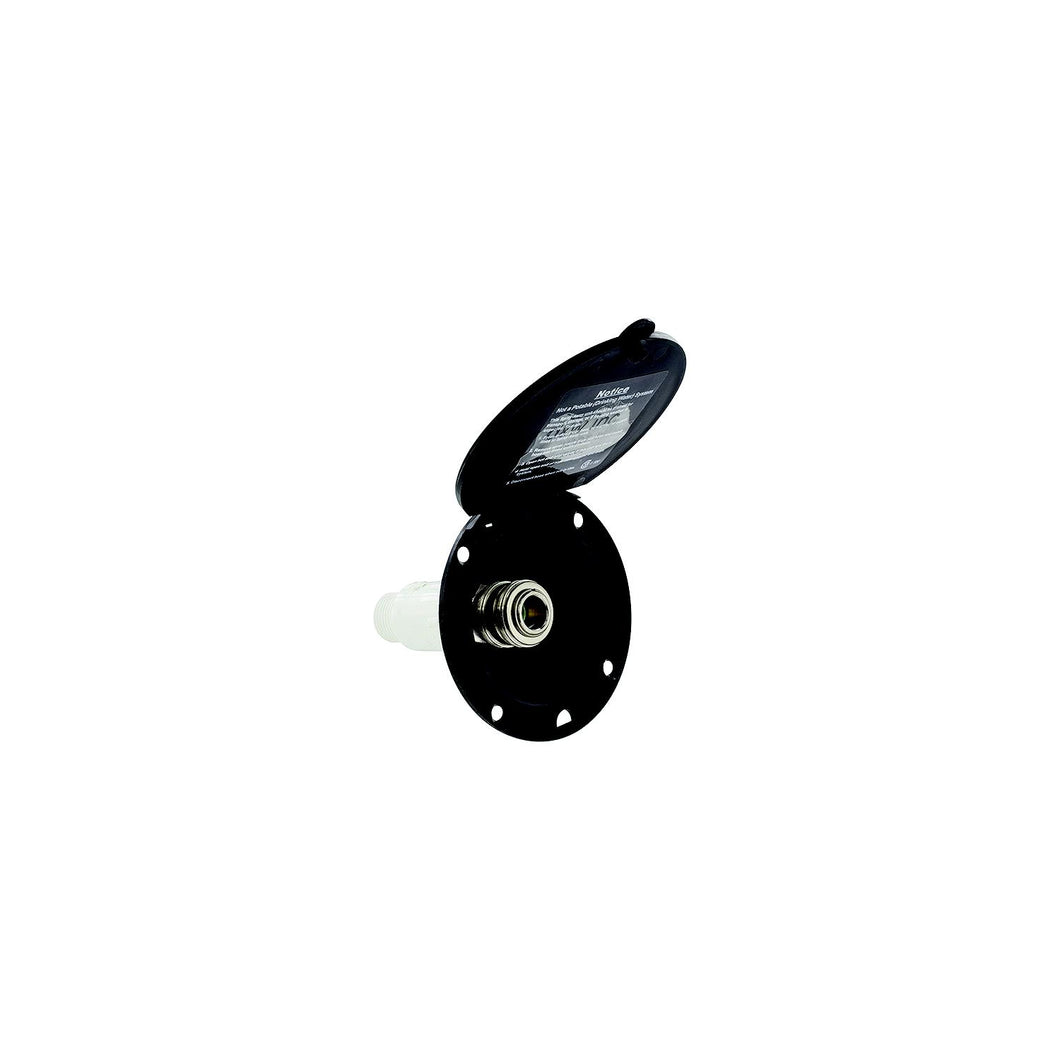 Valterra Spray-Away Quick Connect Port, Black -Modern Boat Sales & Service