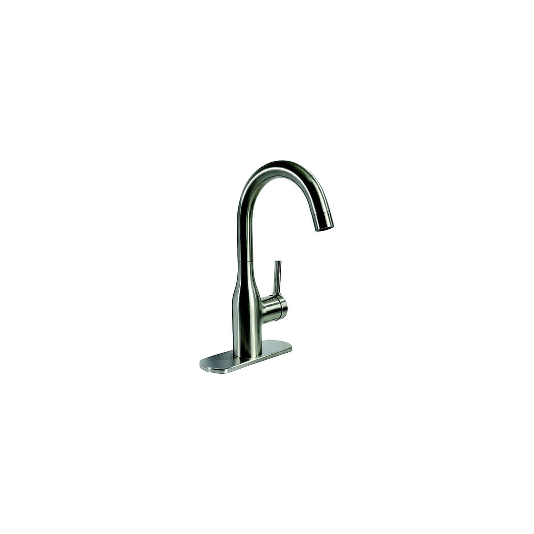 Valterra PF231410 Premium Slimline Single Handle Bar Faucet, Brushed Nickel -Modern Boat Sales & Service