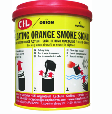 #801 ORION Orange Floating Smoke Signal / 95C -Modern Boat Sales & Service