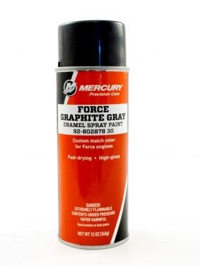 * 80287830 MERCURY MARINE FORCE GRAPHITE GRAY SPRAY PAINT /430F -Modern Boat Sales & Service