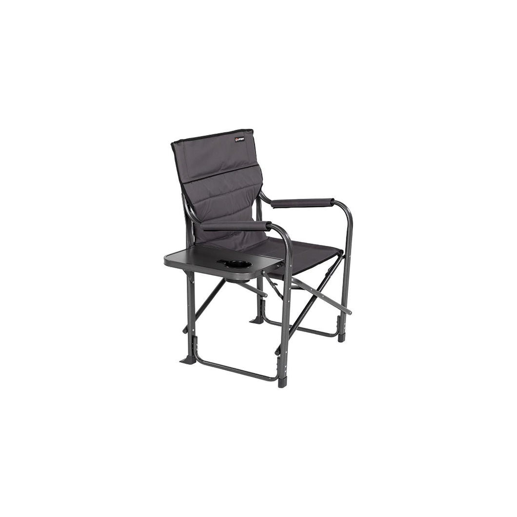 Lippert 2021123280 Scout Folding Chair w/Side Table, Dark Grey -Modern Boat Sales & Service