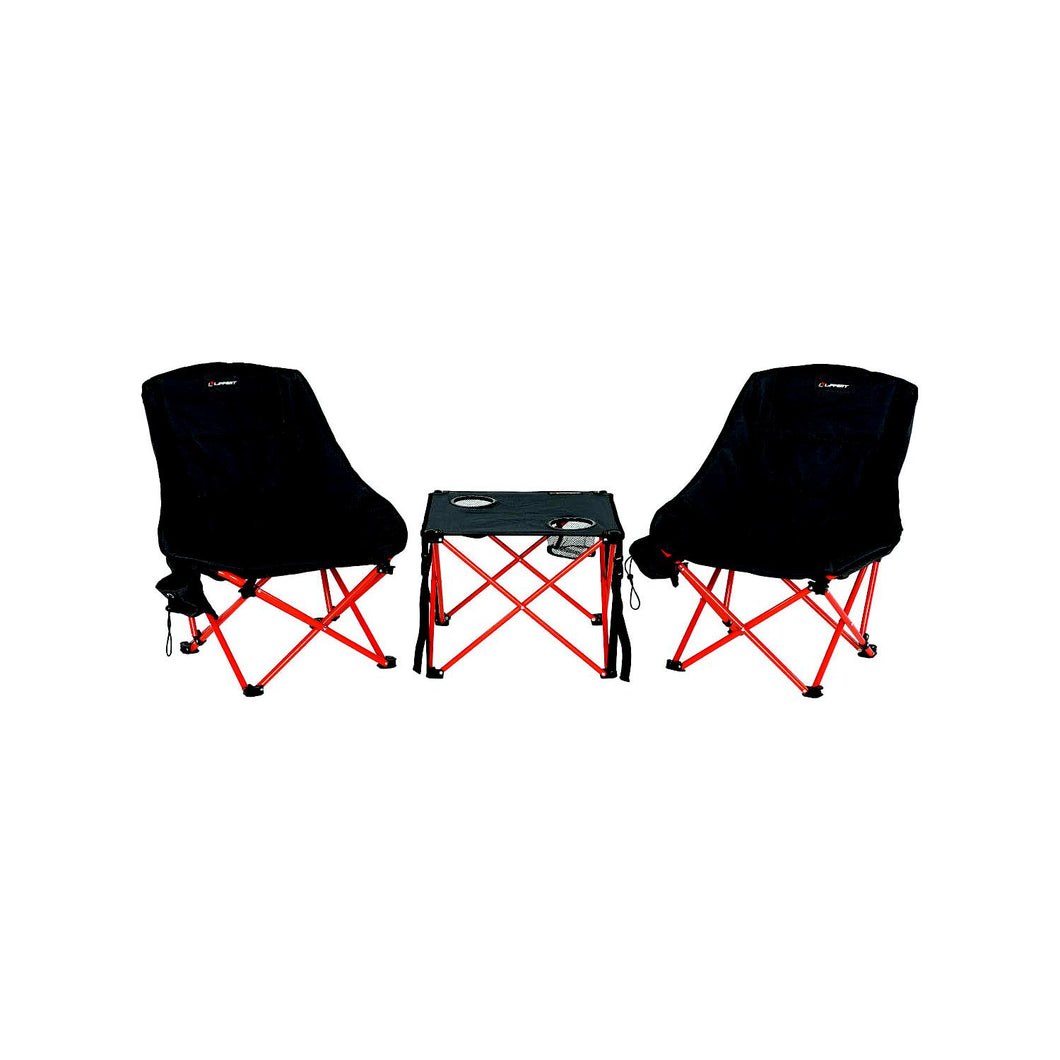 Lippert 2023053719 Bajaâ„¢ Overlanding Chair & Table Set - Dark Grey / Red, 250 lbs. (Chair) 45 lbs. (Table), 24