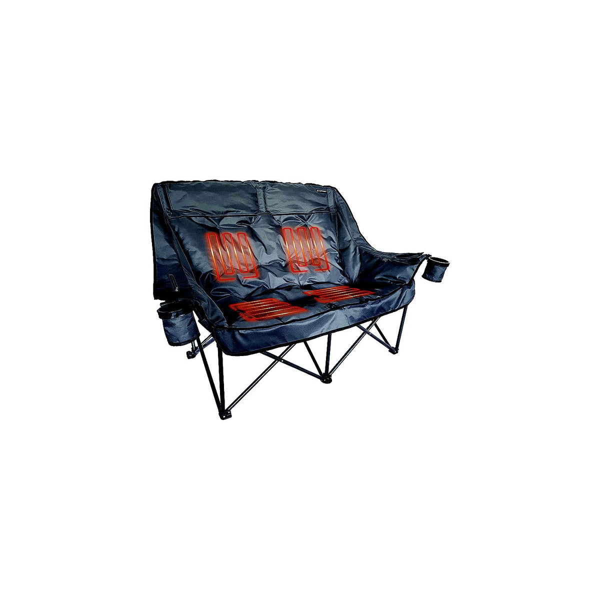 Lippert 2024043335 Big Bear Heated Folding Loveseat- Dark Grey -Modern Boat Sales & Service