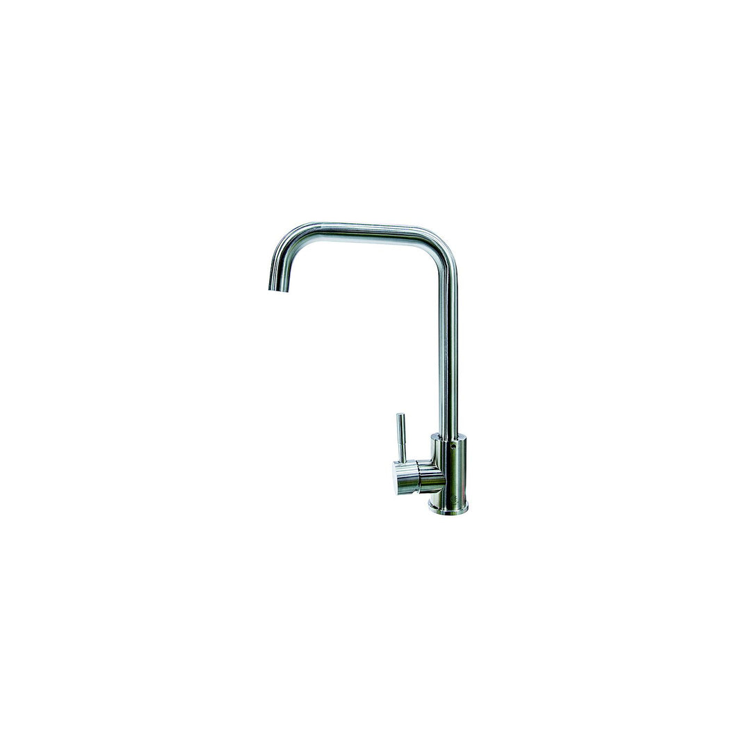 Flow-Max 719325 Gooseneck Single Hole Faucet, Square, Stainless Steel -Modern Boat Sales & Service