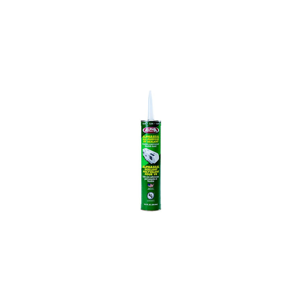 Alpha Systems 862224 Alphaseal All Purpose Rv Sealant, 10.3 oz tube, Clear -Modern Boat Sales & Service