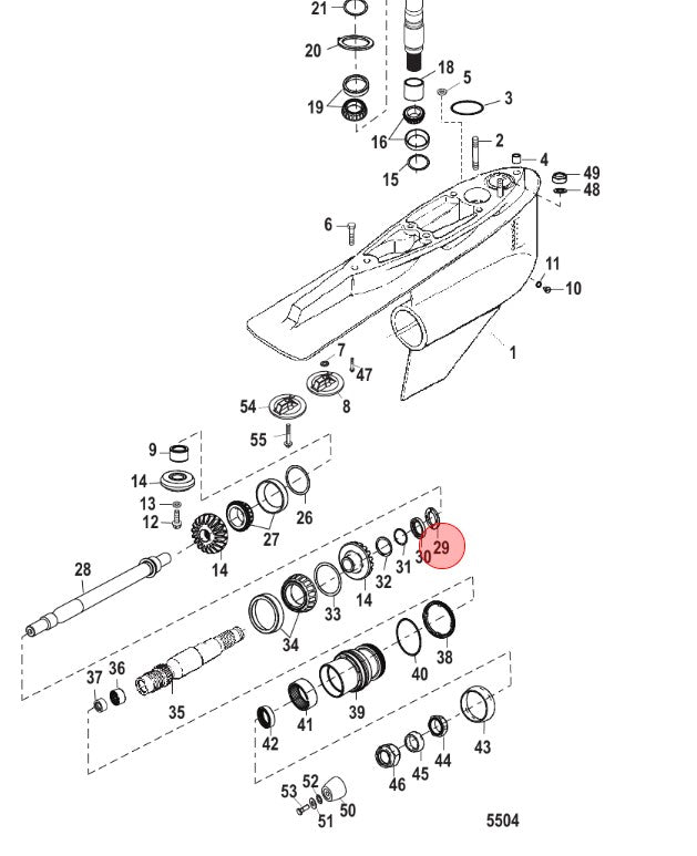 * 805322 MERCURY MARINE QUICKSILVER BEARING / Drawer #556 -Modern Boat Sales & Service