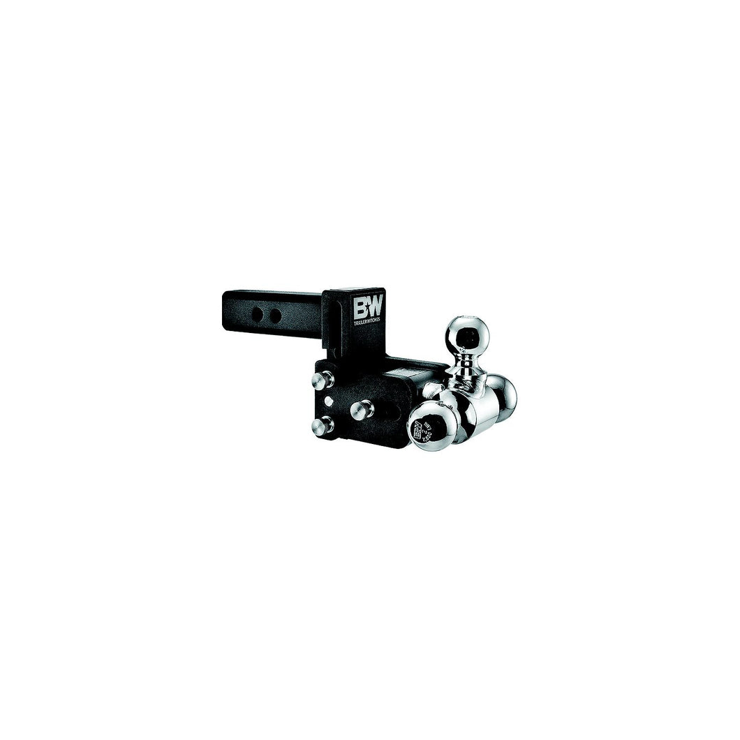 B&W TS10048B Trailer Hitches Tow & Stow Tri Ball Receiver Hitch | Fits Standard 2