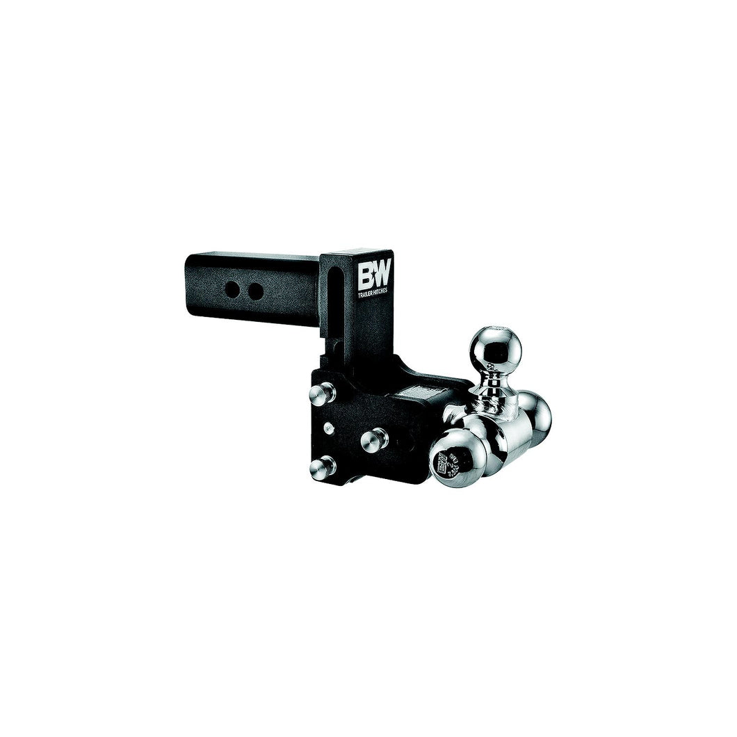 B&W TS20048B Trailer Hitches Tow & Stow Tri Ball Receiver Hitch | Fits 2-1/2