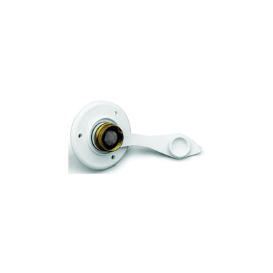 B and B Molders 94234 Replacement Water Flange, Brass Valve, Polar White -Modern Boat Sales & Service