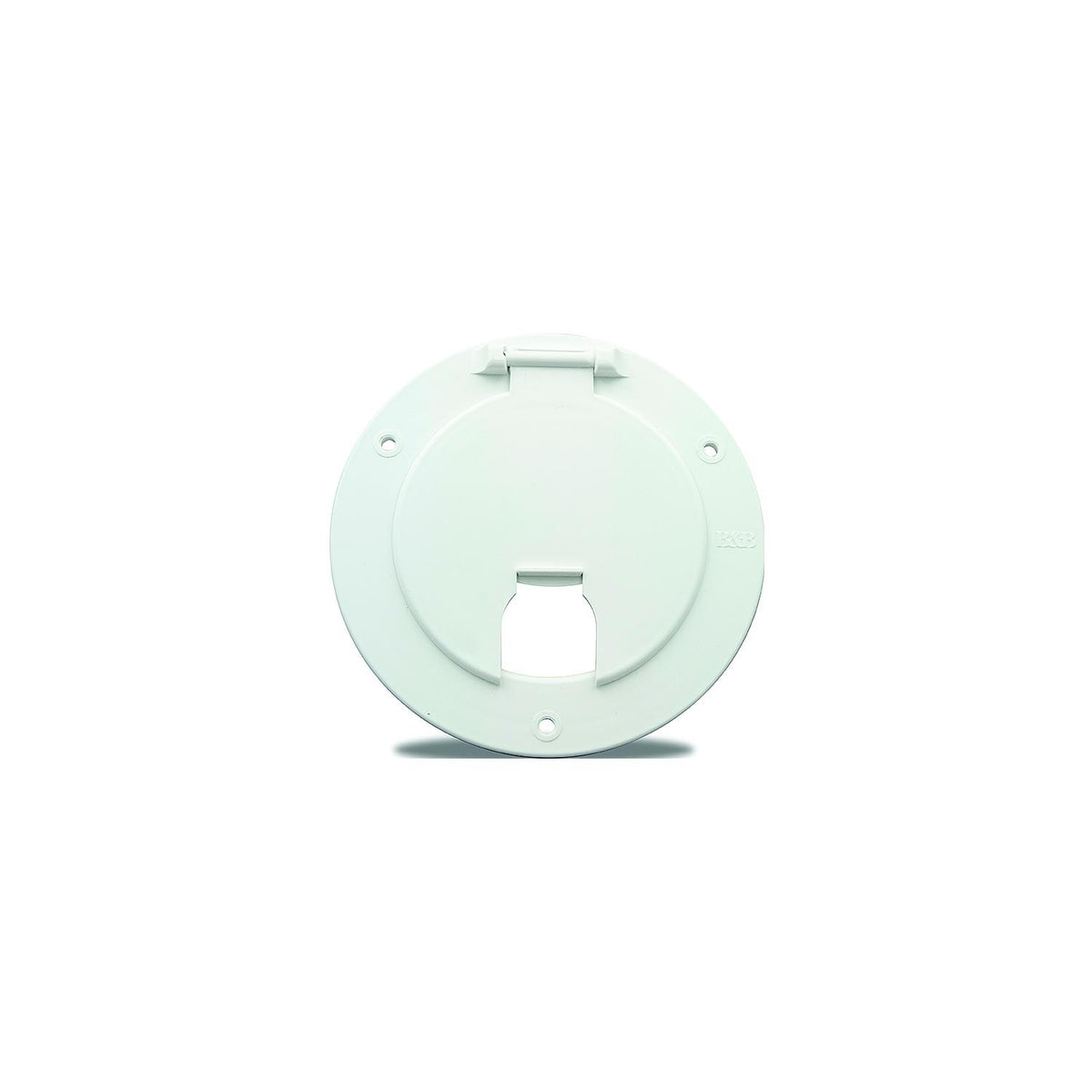 B and B Molders 94331 Round Electric Cable Hatch w/o Back, 5-1/8" Polar White -Modern Boat Sales & Service