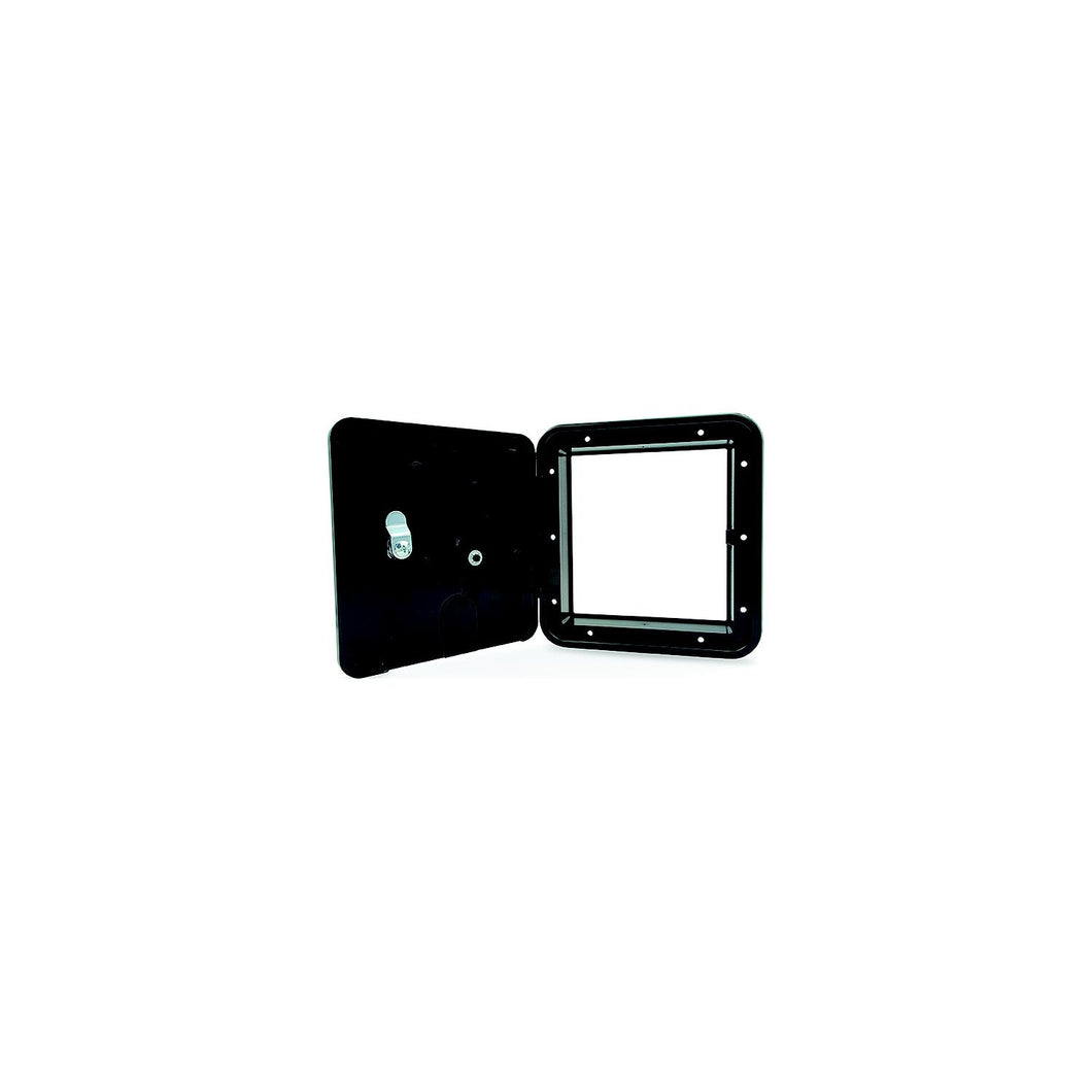 B and B Molders 94337 Square Electric Cable Hatch, Large w/Open Back and Key Lock, Polar White Default Title -Modern Boat Sales & Service