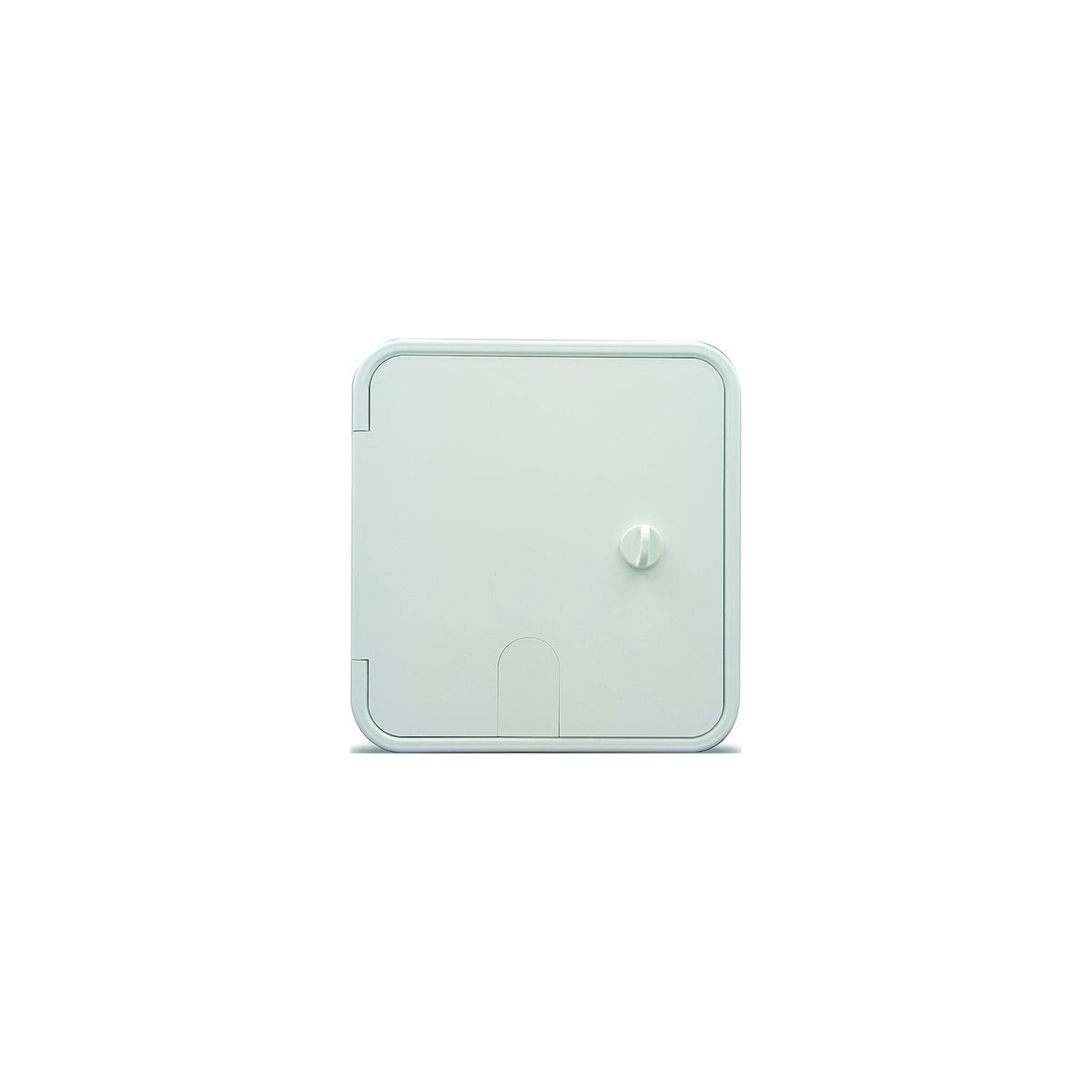 B and B Molders 94339 Square Electric Cable Hatch, Large w/Open Back and Thumb Latch, Polar White -Modern Boat Sales & Service