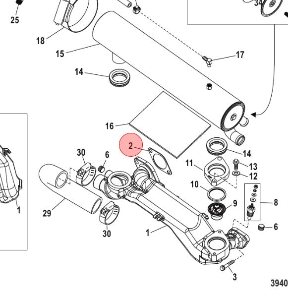 * 881620001 MERCURY MARINE QUICKSILVER GASKET / Drawer #528 -Modern Boat Sales & Service