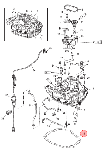 * 889617001 Mercury Marine Outboard Gasket / C3 -Modern Boat Sales & Service