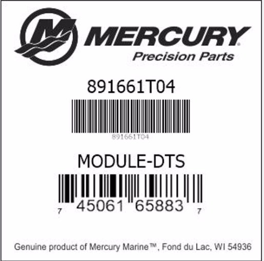 * 891661T04 Mercury Marine DTS Command #69 Module / 320E -Modern Boat Sales & Service